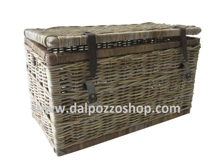 CK9006/1 CESTO BAULE PORTABIANCHERIA IN GIUNCO CM 73X40X46 H